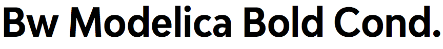 Bw Modelica Bold Condensed