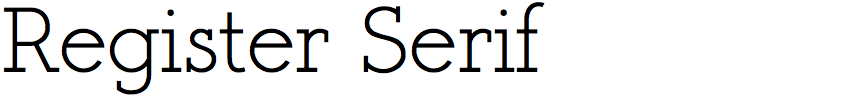 Register Serif