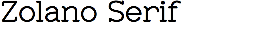 Zolano Serif