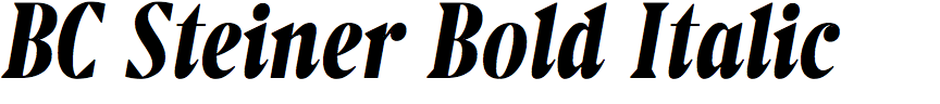BC Steiner Bold Italic