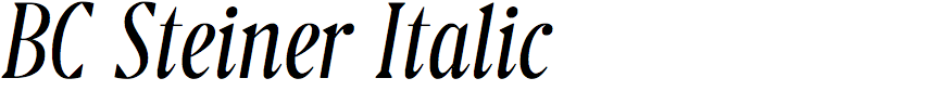 BC Steiner Italic