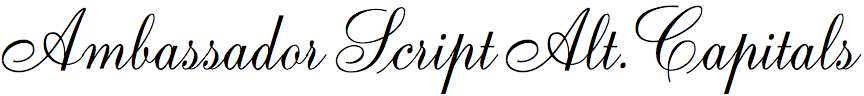 Ambassador Script Alternate Capitals