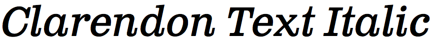 Clarendon Text Italic