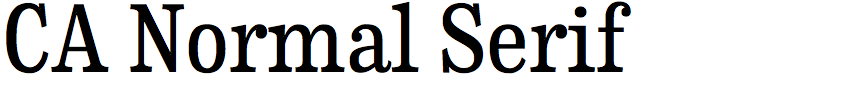 CA Normal Serif