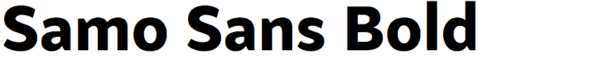 Samo Sans Bold