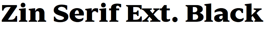 Zin Serif Extended Black