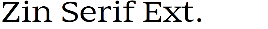 Zin Serif Extended