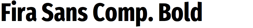Fira Sans Compressed Bold