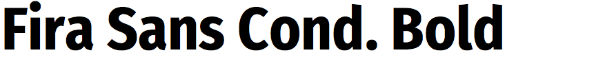 Fira Sans Condensed Bold