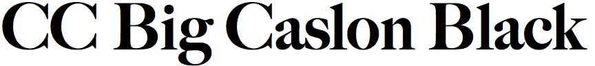 CC Big Caslon Black