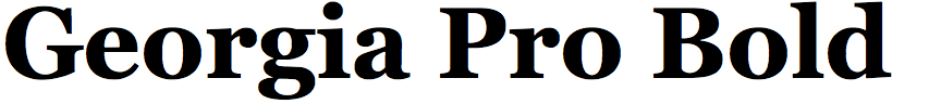 Georgia Pro Bold