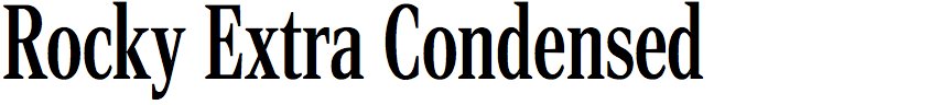 Rocky Extra Condensed