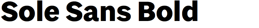 Sole Sans Bold