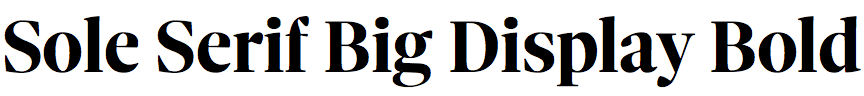 Sole Serif Big Display Bold