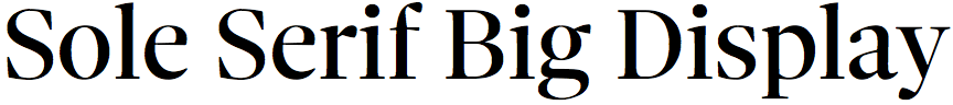 Sole Serif Big Display