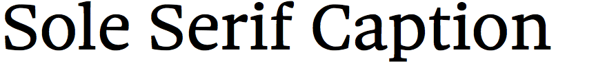 Sole Serif Caption
