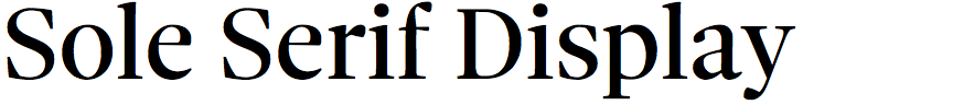 Sole Serif Display