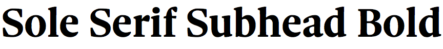 Sole Serif Subhead Bold