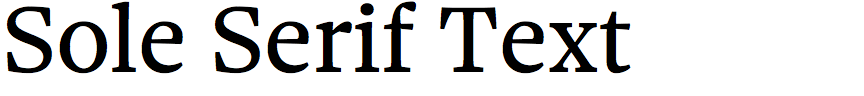 Sole Serif Text