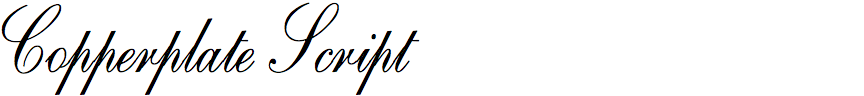 Copperplate Script