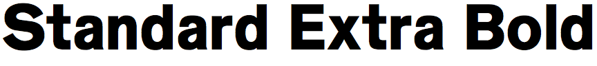 Standard Extra Bold