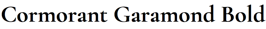 Cormorant Garamond Bold