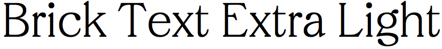 Brick Text Extra Light