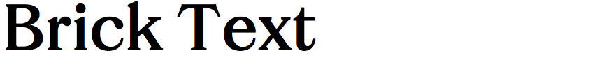 Brick Text