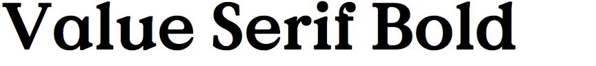 Value Serif Bold