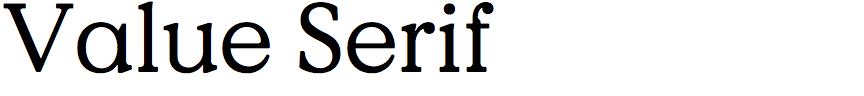 Value Serif