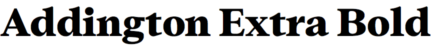 Addington Extra Bold