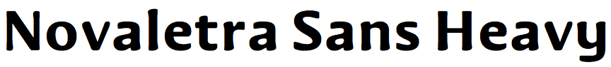Novaletra Sans Heavy