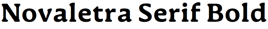 Novaletra Serif Bold