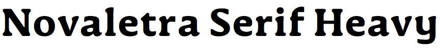 Novaletra Serif Heavy