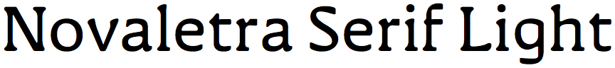 Novaletra Serif Light
