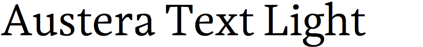 Austera Text Light