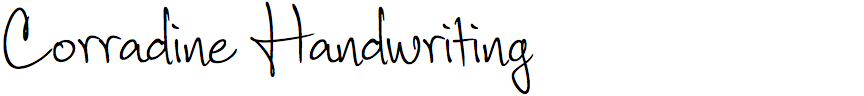 Corradine Handwriting