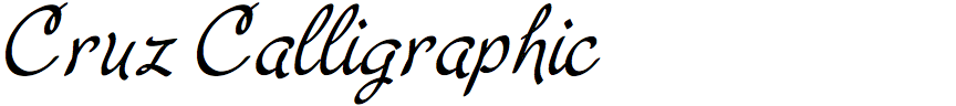 Cruz Calligraphic