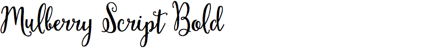 Mulberry Script Bold