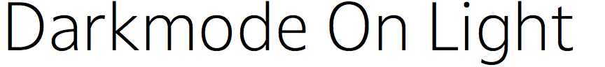 Darkmode On Light