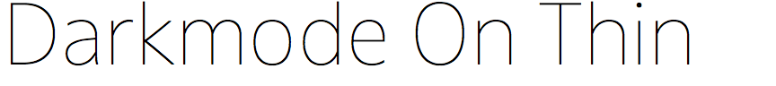 Darkmode On Thin
