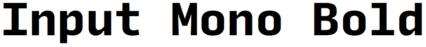 Input Mono Bold