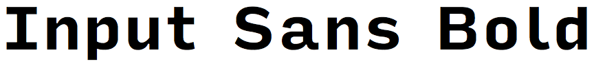 Input Sans Bold