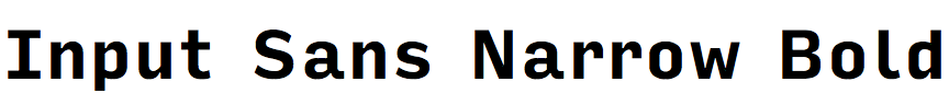 Input Sans Narrow Bold