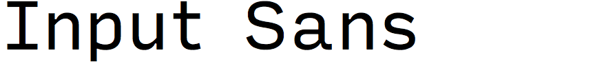 Input Sans