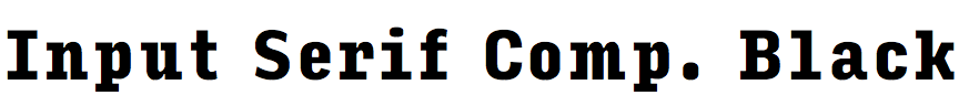 Input Serif Compressed Black