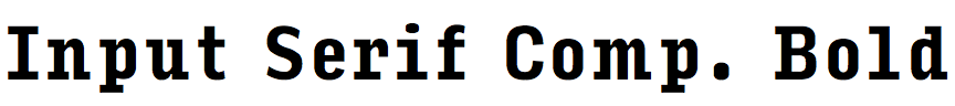 Input Serif Compressed Bold