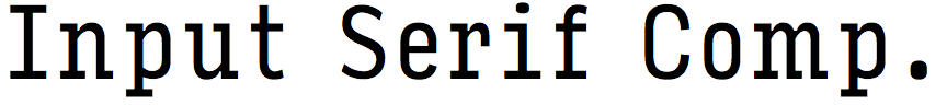 Input Serif Compressed