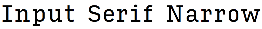 Input Serif Narrow
