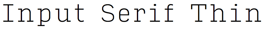 Input Serif Thin